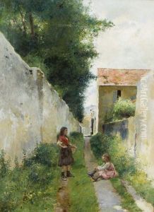 Petites Filles A Pontoise by Luis Jimenez Y Aranda
