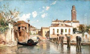 A Canal In Venice by Juan Jimenez Martin