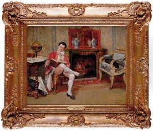 Petimetre Leyendo by Manuel Jimenez Y Prieto