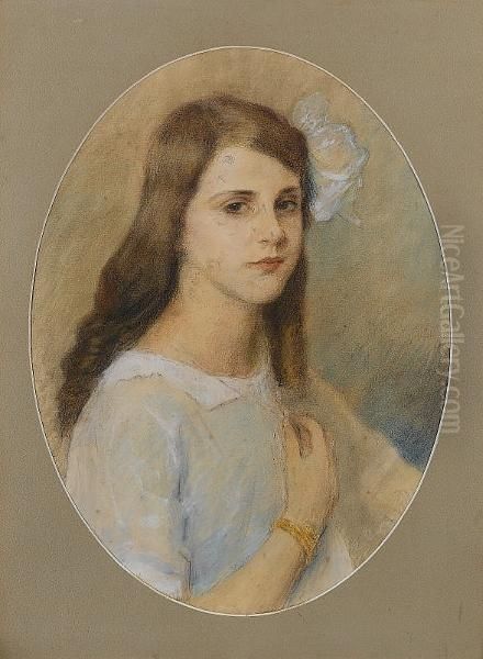 Portrait Of A Young Lady; Portrait Of A Girl, A Pair - view 1