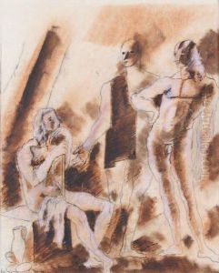 Peinture A L'essence Sur Papier by Ignjat Job