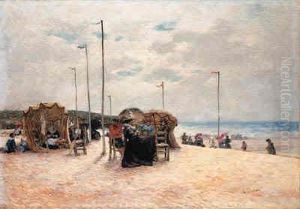On The Beach by Felix Armand Marie Jobbe-Duval