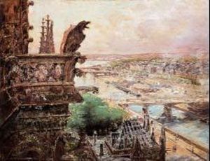 Paris, Vue Des Tours De Notre Dame by Gaston Jobbe-Duval