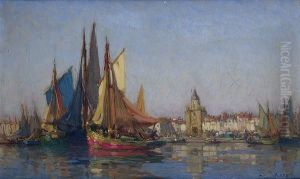 La Grossse Horloge A La Rochelle by Paul C.F. Jobert