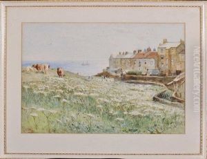 A Village Overlooking The Sea by Robert Jobling