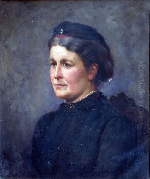 E.j.browne Portrait Of A Lady Thought To Be Florence Nightingale 24 X 20in - view 1