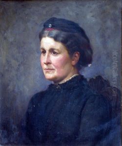 E.j.browne Portrait Of A Lady Thought To Be Florence Nightingale 24 X 20in by Harry Jochmus