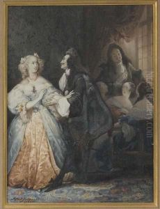Galante Szene. by Alfred Johannot