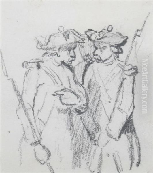 Soldiers In Discussion - view 1