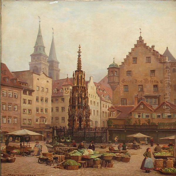 Schoner Brunnen On The Market Square In Nuremberg - view 1