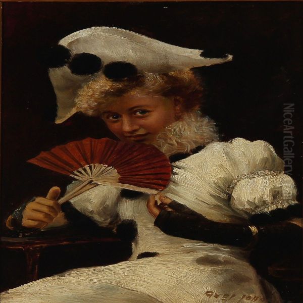 Young Woman In Pierrot Costume - view 1