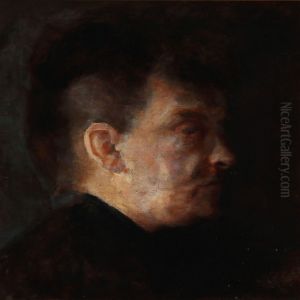 Dameportraet.
Pfofil Mod Hojre. by Fridolin Johansen
