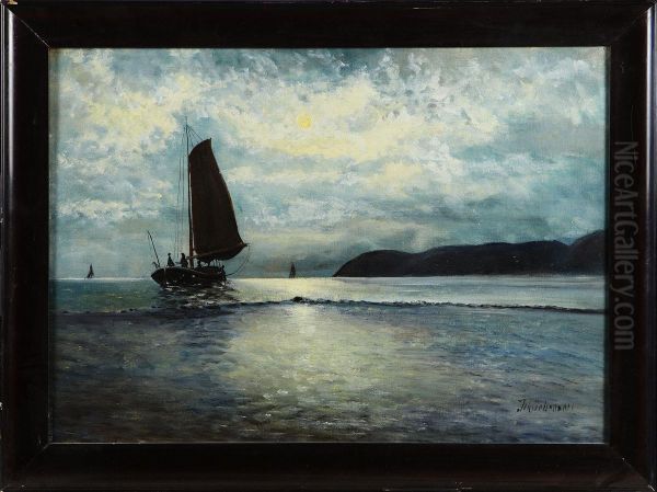 Kustbild Med Segelbat - view 1