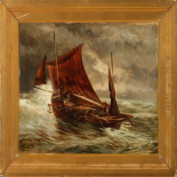 A Fishing Boat In Tallwaves - view 1