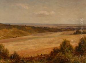 A View Of The South Downs by Charles Edward Johnson
