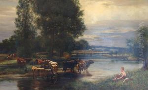 Boys Bathing, Pangbourne On The Thames