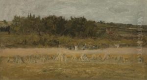 Study For "the Cranberry Pickers" by Eastman Johnson