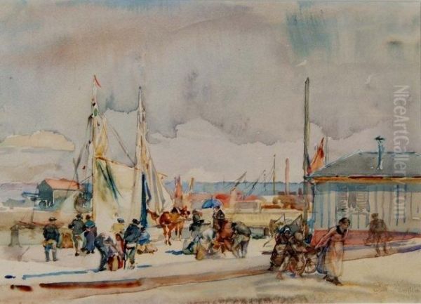 Unloading Honfleur - view 1