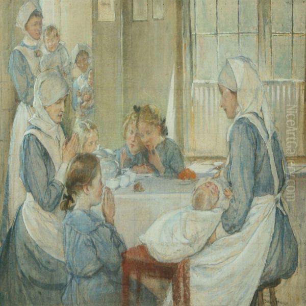 Praying At The Dinner Table - view 1