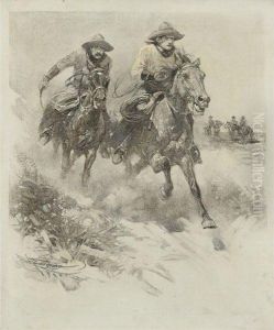 I Guess We Must Abin Three Feet Ahead With A Hundred Yards To Go.split Was Accusin' An Spurrin' An Whippin'. by Frank Johnson