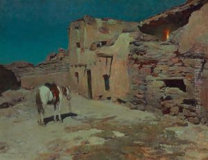 Pueblo At Night by Frank Johnson