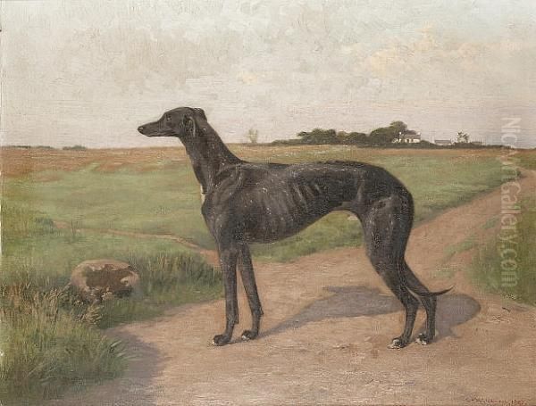 A Greyhound In A Landscape - view 1