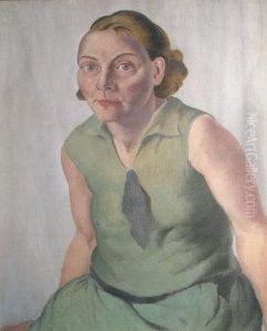 Portrait Of A Lady In A Greendress by William Johnson Jennis Bolding