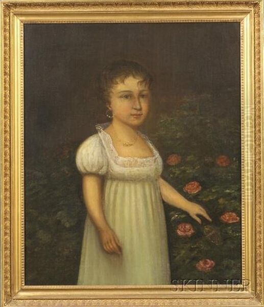Portrait Of A Young Woman In White. - view 1