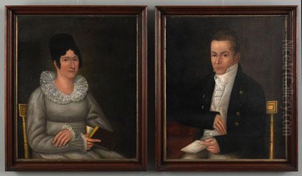 Folk Portraits Of A Husband And Wife - view 1