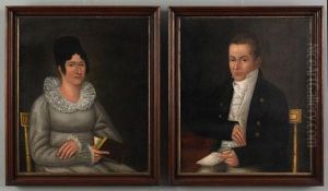 Folk Portraits Of A Husband And Wife by Joshua Johnson