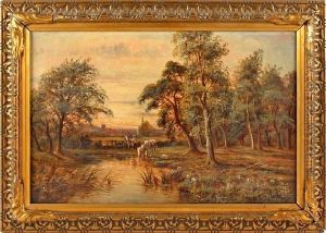 Golden Sunset, Reading, Berks by Sidney Yates Johnson