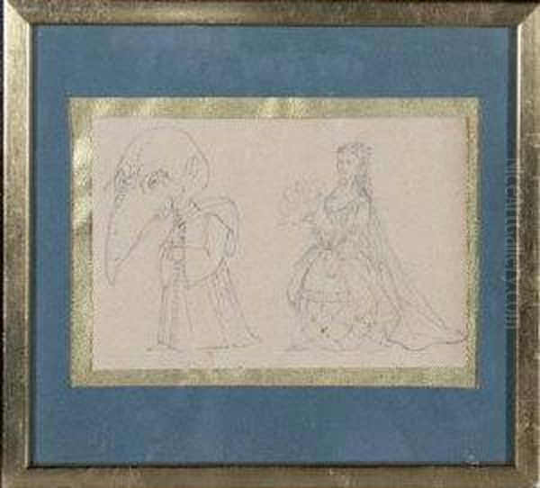 A Beaked Monk And A Lady - view 1