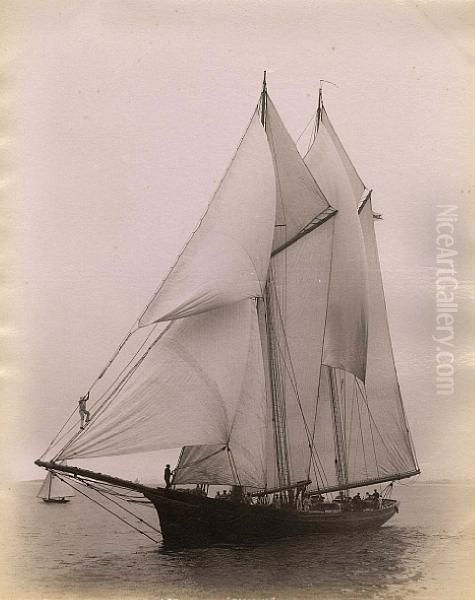 Racing Yachts, Albumen Prints Of "norota"(3)and "ramona". - view 1