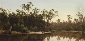 Twilight, River Goulburn, Victoria by Henry James Johnstone