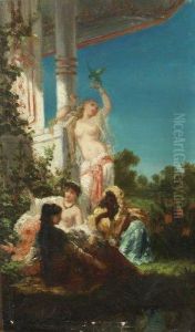Scene De Harem. by Antoine Edmond Joinville