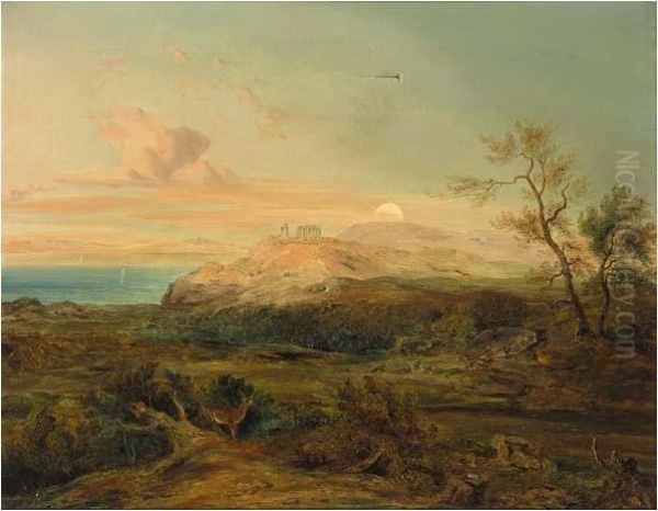 Rising Sun Over A Classical Landscape - view 1
