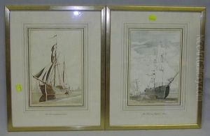 Beached Boats by Calvert Richard Jones