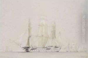 Hms Prince Regent by Calvert Richard Jones