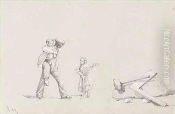 Father Playing With His Children - view 1