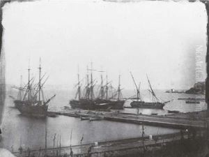 Harbour Scene by Calvert Richard Jones