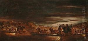 The London To Brighton Stage Coach By Night