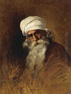 A Portrait Of An Arab Patriarch by Henry Thaddeus Jones