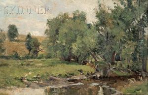 Landscape With Stream by Hugh Bolton Jones