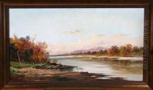 An Autumn Day On The Tyne, Near Stocksfield by John Rock Jones