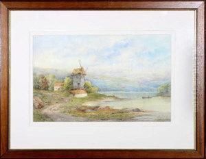 A Windmill By A River by John Rock Jones