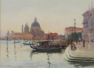 Grand Canal Venice With Santa Maria Della Salute by Maud Raphael Jones