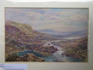 Moorland Stream From Hilltop by Maud Raphael Jones