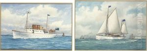 Giroflee In The Channel; The Motor Yacht Jumbo; And A Motor Yacht Giroflee In The Channel; The Motor Yacht Jumbo; And A Motor Yacht