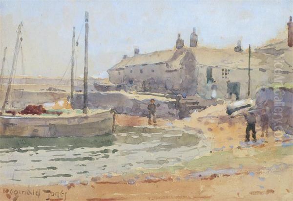 View Of A Small Fishing Port, Possibly Cornwall - view 1