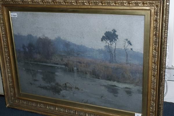 River Landscape With Trees - view 1